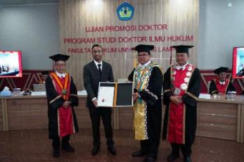 FH Unila Gelar Ujian Terbuka Sidang Promosi Doktor Artha Ario Putranto
